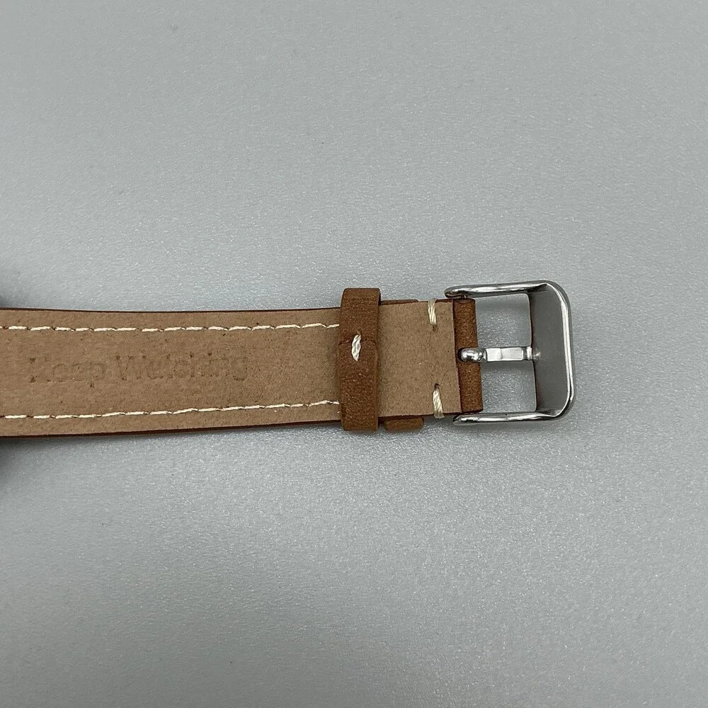 Timex Expedition Mens Watch 42mm Green Digital Brown Leather Compass New Battery